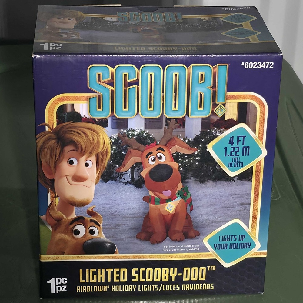 Scooby-Doo Lighted Christmas Airblown Inflatable 4 Foot Dog Puppy 6023472 NEW